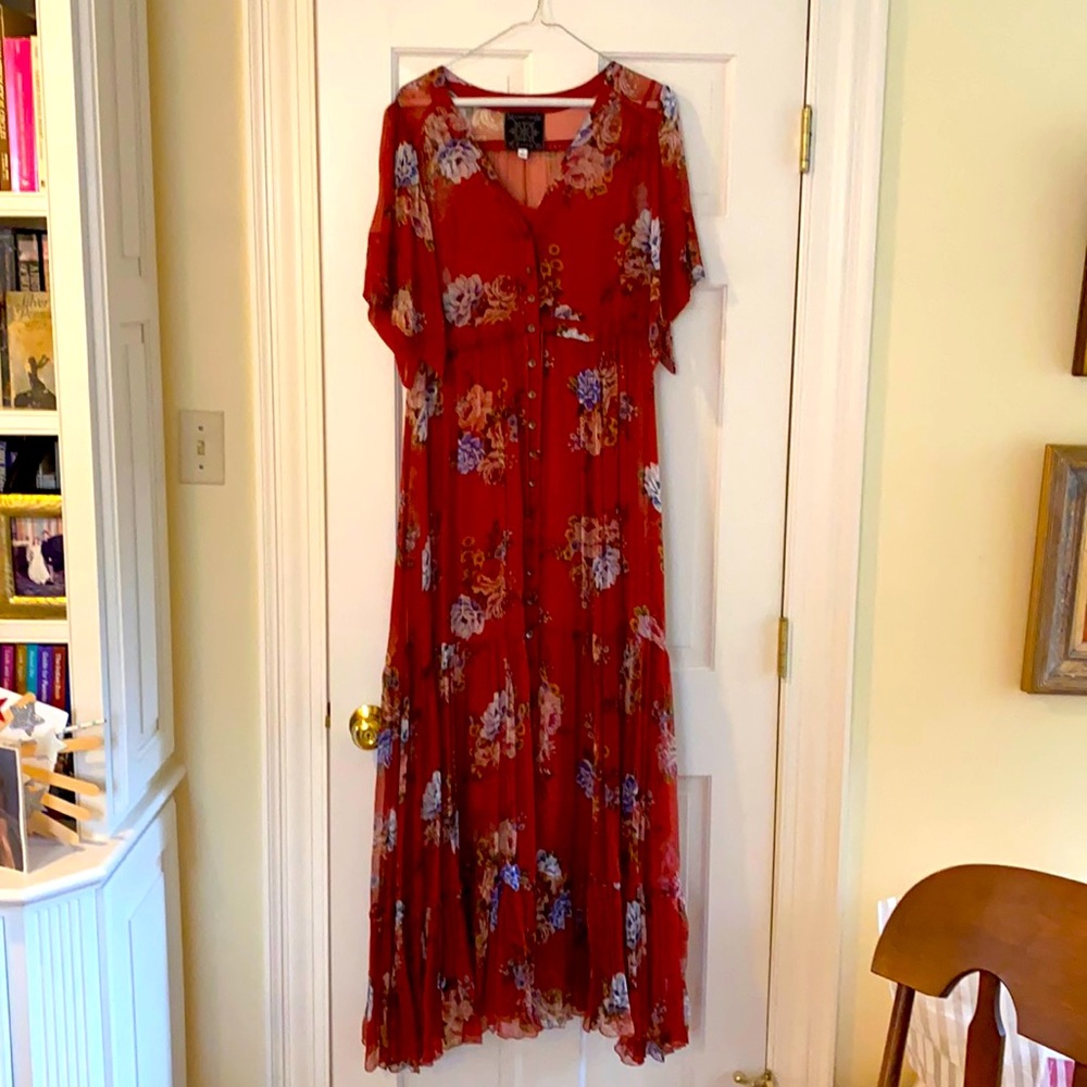 Johnny Was dress with slip